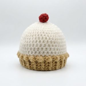 Cherry Bakewell Newborn Crotchet Hat