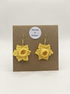 Handmade Crotchet Daffodil Earrings
