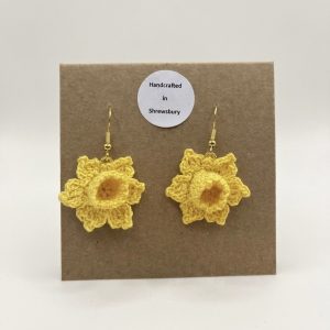 Handmade Crotchet Daffodil Earrings