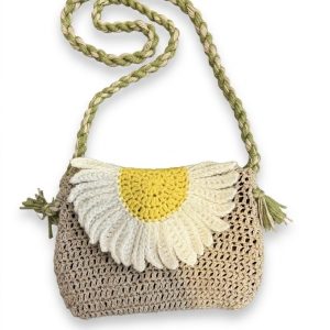 Handmade Crotchet Daisy Handbag