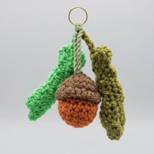 Crochet Acorn Keyring